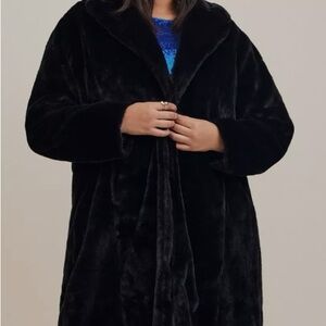 FAUX FUR MIDI COAT